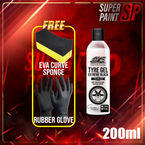Shark Wax Tyre Gel Extreme Black 200/500ML US Technology Pure Silicone Wax Tyre/Rim Shine Wax Tyre Kilat Tyre Coating