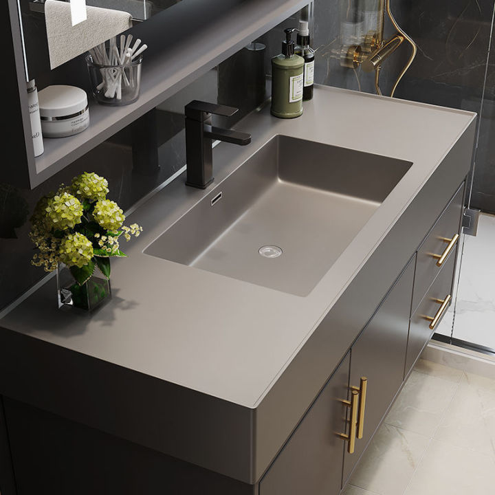 Light Luxury Bathroom Mirror Combination Simple Modern