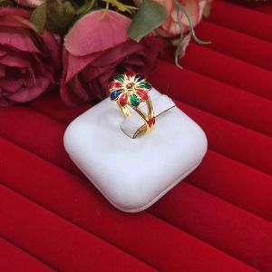 แหวนทองลงยา คละแบบ ชุบทอง ทองปลอม งานแฟชั่น ใส่ออกงานได้ งานสวย พร้อมส่ง รูปถ่ายจากสินค้าจริง