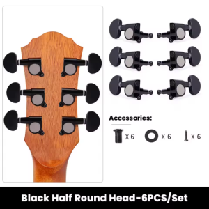 6PCS Durability Zinc Alloy Guitar Tuning Pegs 3L3R Sealed Guitar Locking Tuners Guitar Parts Lock String Tuning Pegs