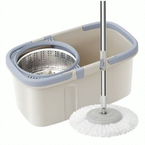 Xô lau nhà dành cho người lười biếng cây lau nhà siêu bền kích thước cực lớn cây lau nhà xoay tự động không cần dùng tay đầu lau nhà có chức năng sấy khô không cần rửa tay.