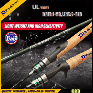 【COD】Pipeliness Fishing Rod SET Casting/Spinning Lure Rods  FUJI reel seat1.29m FAST Action UL Ultralight High Sensitivity Rod