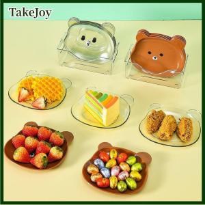 TakeJoy 1 Pcs Lovely Bear Food Storage Tray Dried Fruit Snack Plate Appetizer Serving Platter For Party Candy Pastry Nuts Dish