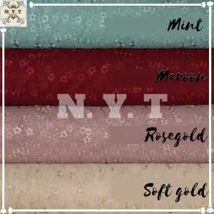 PER 5 METER KAIN KEBAYA rok mbaya batik tunik kebaya TULLE BORDIR AKAR MUTIARA dress gaun pengantin