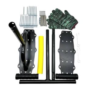 Space Saving Manual Aerator Carbon Steel Blade Comfort Grip Handle For Organized Storage & Better Gardening Efficiency