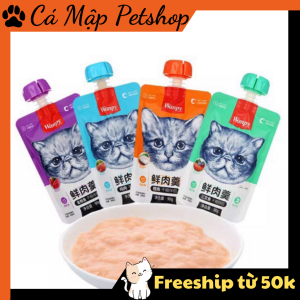 Súp thưởng cho mèo Wanpy nắp vặn Súp thưởng nắp vặn cho mèo túi 90gr