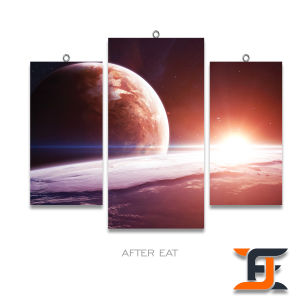 HIASAN DINDING SET PLANETARIUM WALLDECOR 3 IN 1 NUANSA ABSTRAK PLANET BLACK CREATIVE HIASAN DAN PAJANGAN RUMAH KAYU AESTHETIC KEKINIAN