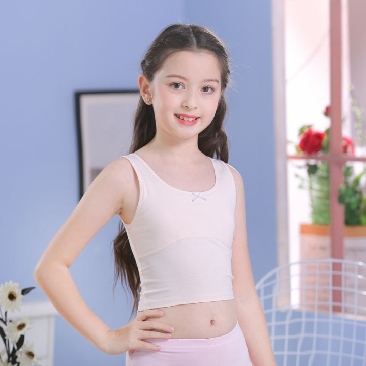 Girl Underwear Cotton Young Developmental Kids Vest Bra for