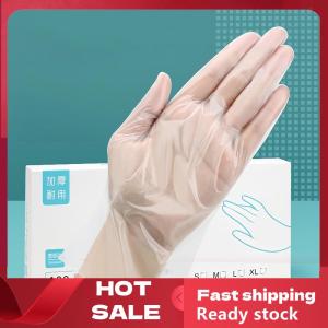 🚚【Local Express Delivery】🚚 50 100pcs Latex Free Gloves TPE Disposable Gloves Transparent Non-Slip Acid Work Safety Food Grade Household Cleaning Gloves