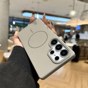 Desert Gold Skin-Feeling Matte Pinstripe Vỏ điện thoại từ tính Cho Samsung Galaxy A56 A55 A54 A53 A52 A36 A35 A34 A33 A32 A26 A25 A24 A16 A15 A14 A13 A12 A06 4G 5G A05 A05s A04 PC Bảo hiểm toàn diện Bảo vệ Camera Vỏ điện thoại