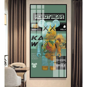 Tranh Laminate Tráng Gương - Tranh Treo Tường Bearbrick Nghệ Thuật
