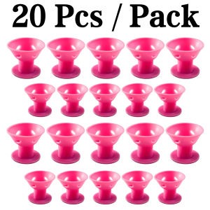 20PCS Mushroom bell curler sleeping curl Perm free curl artifact Heatless Hair Roller Curler PINK
