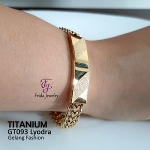 Gelang Ori Titanium Peneng Lyodra Tampil Mewah Elegan Anti Luntur Bisa dipakai sehari-hari gt093