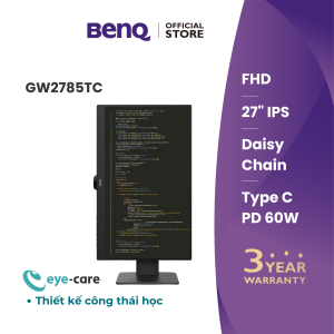 Màn hình máy tính BenQ GW2785TC _ 27" FHD USB Type C IPS điều chỉnh độ cao Microphone bảo vệ mắt