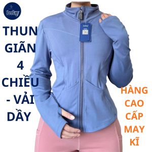 Áo khoác nữ LUKY Áo tập thể thao gym yoga chống nắng chống UV thoáng mát thun co giãn 4 chiều dầy dặn JK05