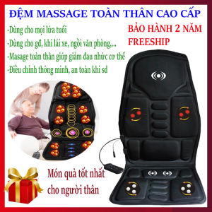 [Tặng quạt đôi gấp gọn] Ghế massage toàn thân giá rẻ Đệm mát xa ghế ô tô Nệm lót ghế ô tô ghế văn phòng Đệm massage cho người già lưu thông khí huyết giảm đâu cơ thể Sử dụng cho mọi lứa tuổi