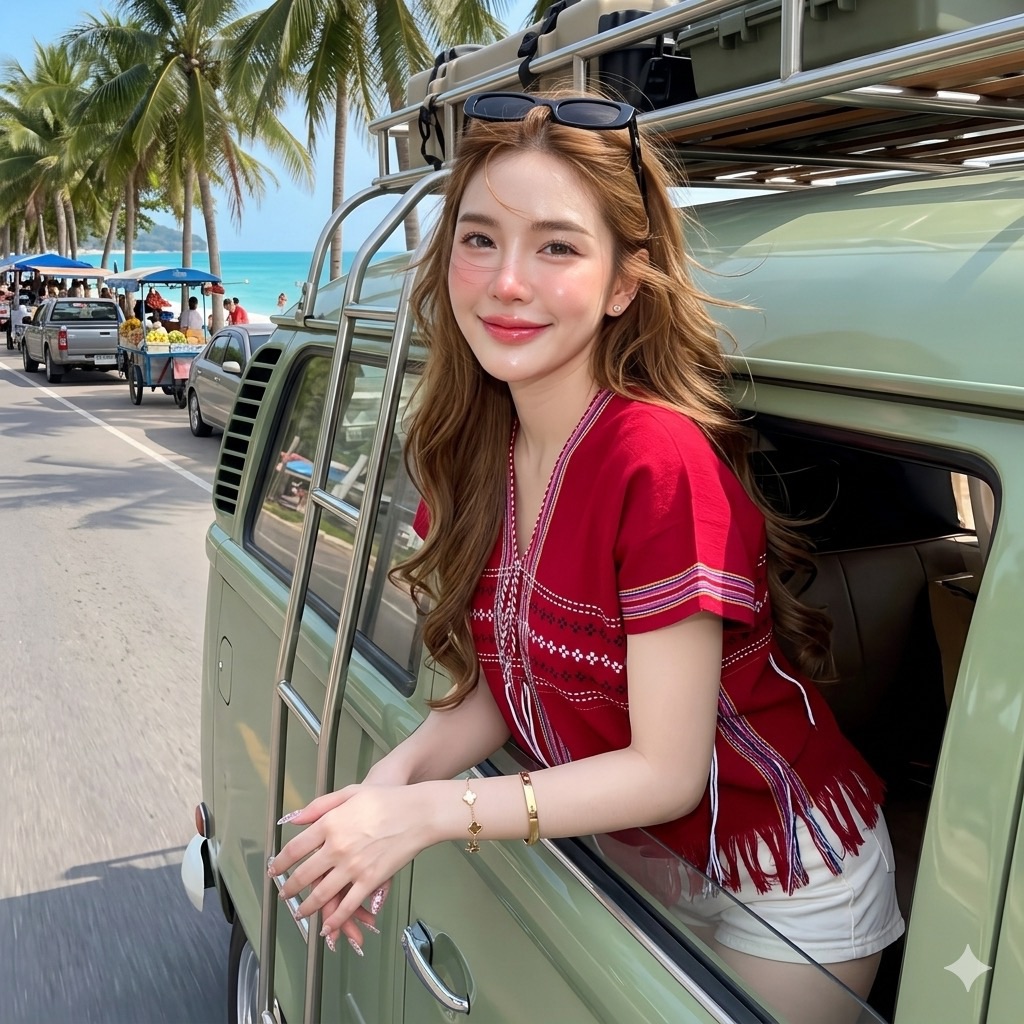 LANNA เสื้อทอมือแท้คอวีหน้าหลัง สุดนุ่ม สีไม่ตก ใส่สบายทุกวัน | Lazada มุมมองที่ 4