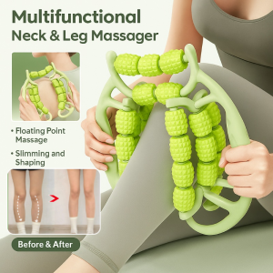 U-Shape Neck & Leg Massager Multifunctional Yoga Roller For Muscle Relaxation Deep Tissue Massage And Pain Relief
