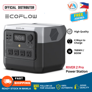 ECOFLOW Portable Power Station RIVER 2 Pro 768Wh LiFePO4 Battery 70 Min Fast Charging 4X800W X-Boost 1600W AC Outlets Solar Generator for Outdoor Camping and Home Use VMI Direct