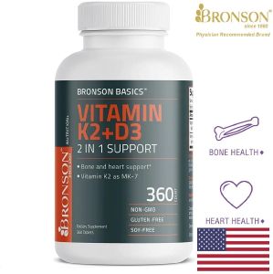 Organic Vitamin K2 D3 - 360 viên Mỹ - Giúp xương chắc khỏe tăng sức đề kháng