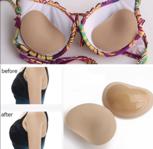 EH 1Pair Padding Inserts Thicker Sponge Bra Pads Breast Push Up Enhancer Invisible Lift Up Bra for Women
