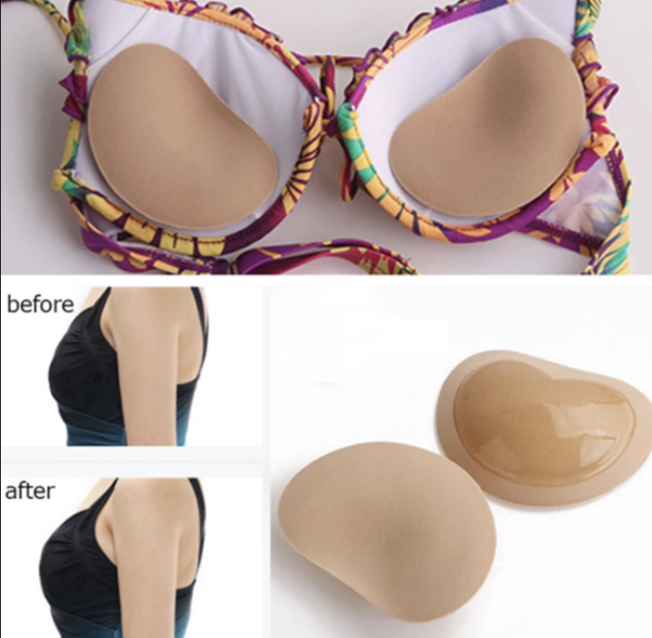 1Pair Women Bra Padding Inserts Thicker Sponge Bra Pads Breast