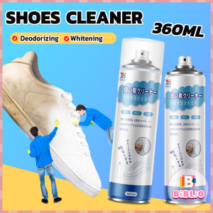 BIBLIO 360ml White Shoe Cleaner Spray Sole Whitening Shoe Sneaker Yellow Stain Remover for Shoes
