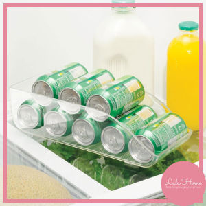 Can Storage Organizer Box Beverage Soda Plastic Dispenser Bin Fridge Storage Bin Rak Minuman Tin 冰箱收纳盒