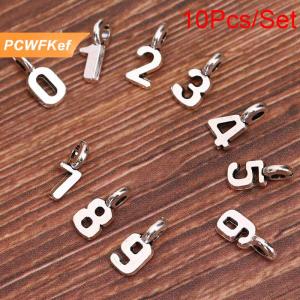 【PCWFKef】 10 cái bộ hợp kim mix Arabic chữ số quyến rũ Mặt dây chuyền trang sức DIY làm thủ công mỹ nghệ