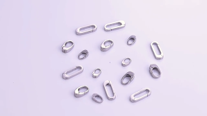 Set of 9 Elegant Oval Lobster Clasps Stainless Steel Fasteners Secure Spring Rings Closure for Accessories