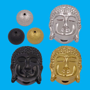 Vòng tay thạch anh xanh cam bầu A di đà inox VTAXCBNLVHB14