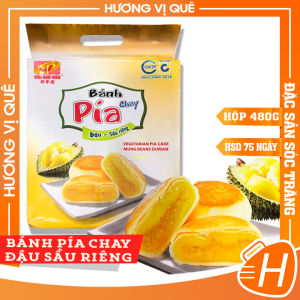 Bánh Pía Kim Sa Chay Đậu Sầu Riêng Tân Huê Viên - Hộp 480g(12 Cái) - Đặc Sản Sóc Trăng
