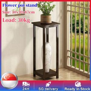 Wooden Plant Storage Holders 90cm Balcony Flower Pot Rack Retro 2-layer Living Room Plant Stand plant rack indoor Flower pot stand