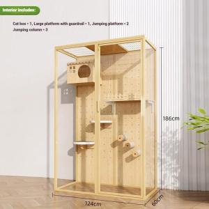 【FREE DELIVERY&FREE INSTALLATION】Glass Cat Condo Cage Villa Cabinet DIY Custom Cat Villa Fully Transparent