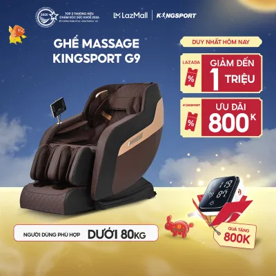 Miễn phí lắp đặt | Ghế Massage KINGSPORT Standard G9 Công Nghệ Làm Ấm Warmtech Điều Khiển Bằng Giọng Nói
