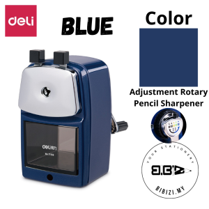 Deli Adjustable Rotary Pencil Sharpener Anti Slip For School Office Use Pengasah Pensil 铅笔刨 削笔器 71156