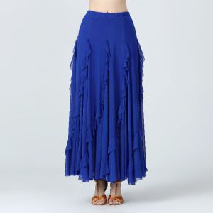 National Standard Dance Stage Practice Performance Mesh Social Dance Skirt