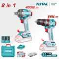 TOTAL Tools 2 Pcs Combo Kit (Impact Drill + Impact Wrench) TCKLI20286. 
