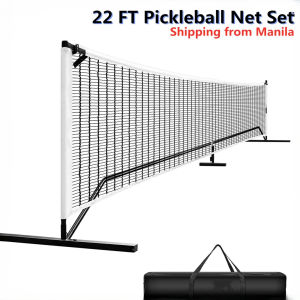 Portable 22 FT Pickleball Net Set with Carrying Bag Steel Frame Weather-Proof Pickleball Game