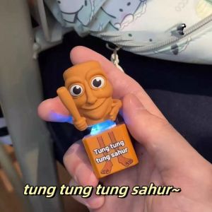 AILEBE Tung Tung Sahur ของเล่นปุ่มเสียง Italian Brainrot ฟิกเกอร์ พวงกุญแจ จี้กระเป๋า ของขวัญฮาๆ เป็นที่นิยม ของเล่น ตุ๊กตา