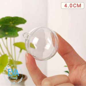 Set 5 Quả Bóng Tròn Nhựa Trang Trí Trong Suốt Đường Kính 4 Cm