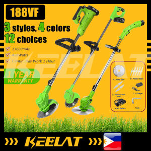 KEELAT Grass Cutter Battery Rechargeable Lawn Mower With Wheels Grass Trimmer With Lithium Battery