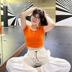 🌈MesubShop🌈 เสื้อครอปแขนสั้น ผ้าเรย่อน ยืดตามตัว สาวอวบใส่ได้ 🧸ทรงเบสิค รุ่น ครอปเรียบ B-045-2-AA