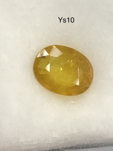 Ys10 บุษราคัมบางกะจะ เผาเก่า yellow sapphire น้ำหนัก 2.15 กะรัต ขนาด 9x7x3.4 มม. บางกะจะเผาเก่า