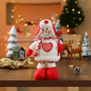 CSR Christmas Snowflake Lattice Retractable Doll/ Christmas Tree Hanging Pendants Ornaments/ Xmas Moose Snowman