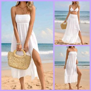 hanna Beach Swim Casual Summer Wear Cover Up  Multi Way to Wear Tube Dress Maxi Long Skirt for Women    fits up to large classy and elegant timeless classic  timeless piece casual office or party classic piece super kapal ng tela hindi kayo magsisi our