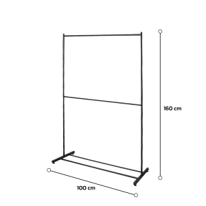 Thejoyful ราวแขวนผ้า ราวตากผ้า 2ชั้น ราวแขวนเสื้อผ้า ราวตากผ้าคอนโด ราวแขวนผ้าถูกๆ แขวนได้ มากถึง 50ตัว แข็งแรงทนทาน