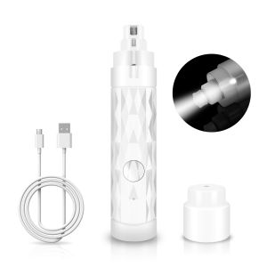 Máy mài móng với đèn led 2 tốc độ có thể sạc lại không đau tiện dụng cho chó mèo vừa và nhỏ màu trắng/xanh - INTL