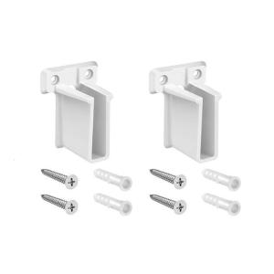 Closet Rod End Supports with Screws Accessories Poles Sockets Bracket for Closet Shelf Wardrobe Shower Curtain