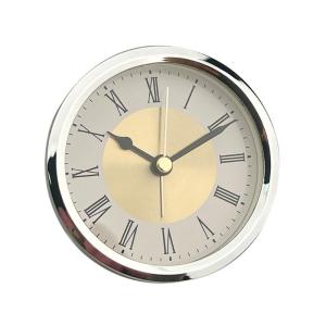 Miniature 89mm Quartzs Alarm Clock Face Insert Clock Movement Replacement Parts with Roman Numerals for Craft Projects